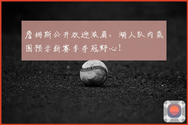詹姆斯公开欢迎浓眉，湖人队内氛围预示新赛季夺冠野心！