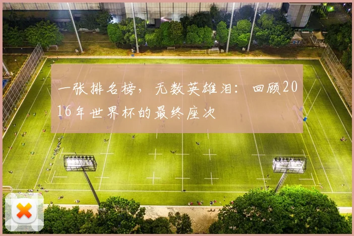 一张排名榜,无数英雄泪:回顾2016年世界杯的最终座次